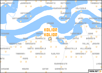 map of Kolior