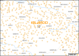 map of Koljancići