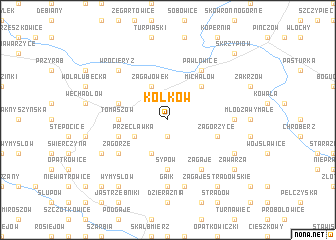 map of Kołków