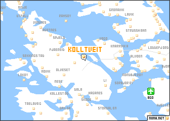 map of Kolltveit