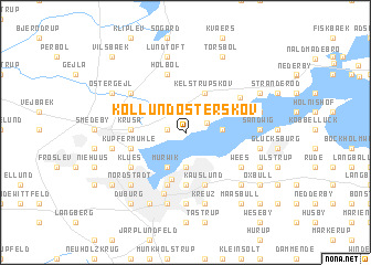 map of Kollund Østerskov