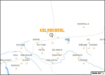 map of Kolmak Aral
