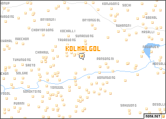 map of Kolmal-gol