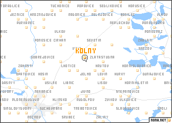 map of Kolný