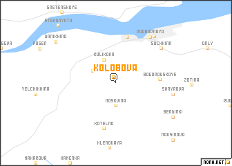 map of Kolobova