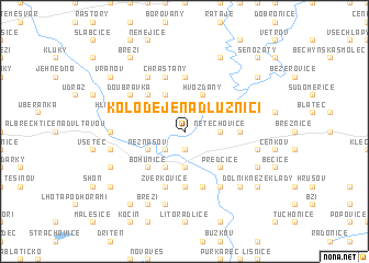 map of Koloděje nad Lužnicí