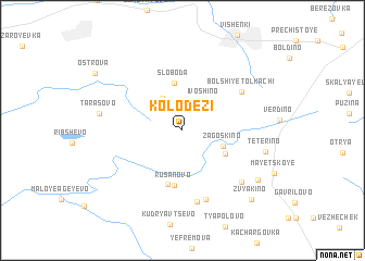 map of Kolodezi