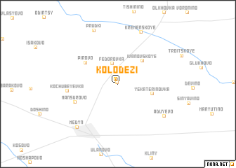 map of Kolodezi