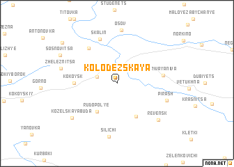 map of Kolodezskaya