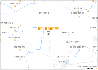 map of Kolodnoye