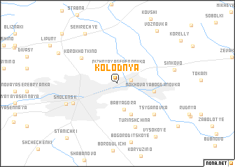 map of Kolodnya