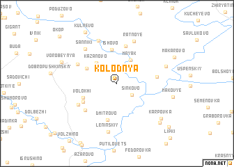 map of Kolodnya