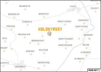 map of Kolodyassy