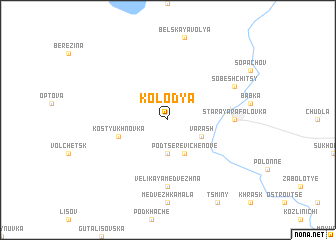 map of Kolodʼya