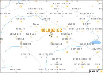 map of Kołodzież