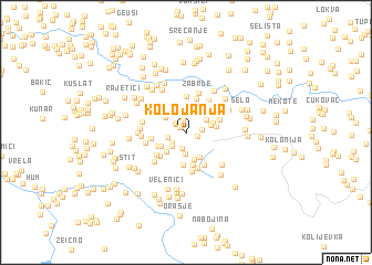 map of Kolojanja