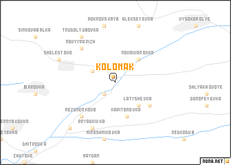map of Kolomak