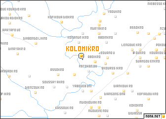 map of Kolomikro