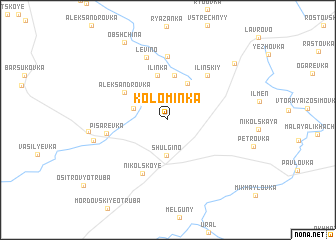 map of Kolominka