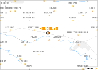 map of Kolomlya