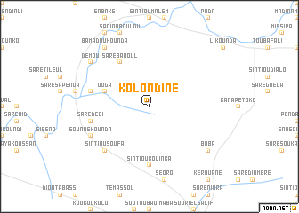 map of Kolondine