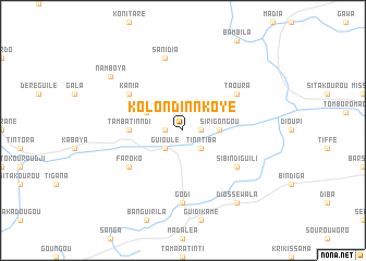 map of Kolondinnkoyé