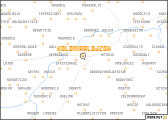 map of Kolonia Alojzów