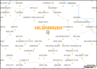 map of Kolonia Anusin