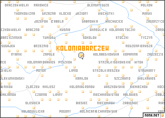 map of Kolonia Barczew