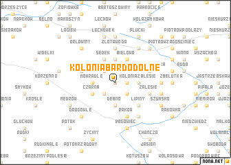 map of Kolonia Bardo Dolne