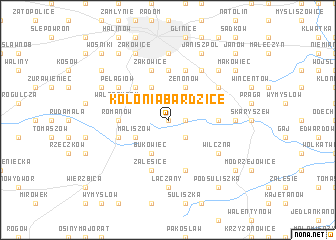 map of Kolonia Bardzice