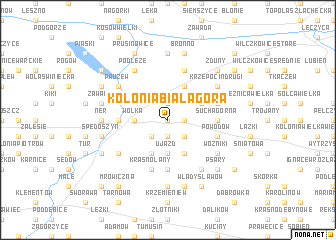 map of Kolonia Biała Góra