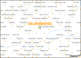 map of Kolonia Bieniec