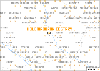 map of Kolonia Borowiec Stary