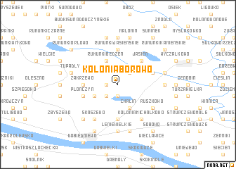 map of Kolonia Borowo