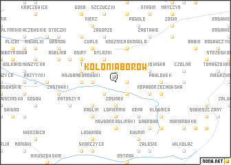 map of Kolonia Borów