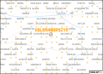 map of Kolonia Borszyn