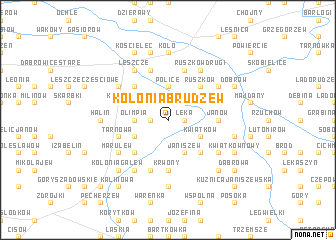 map of Kolonia Brudzew