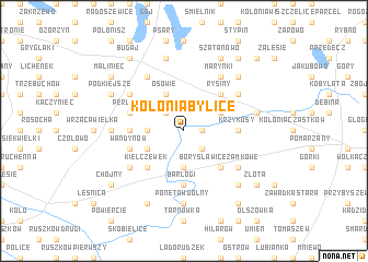 map of Kolonia Bylice