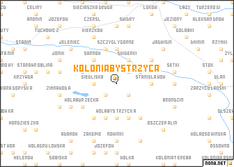 map of Kolonia Bystrzyca