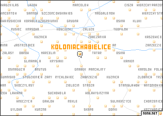 map of Kolonia Chabielice