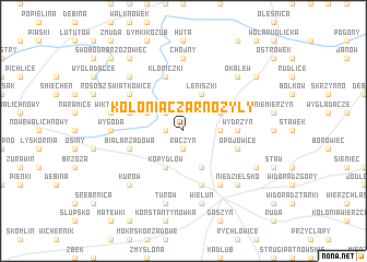 map of Kolonia Czarnożyły