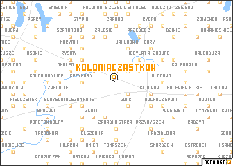 map of Kolonia Cząstków