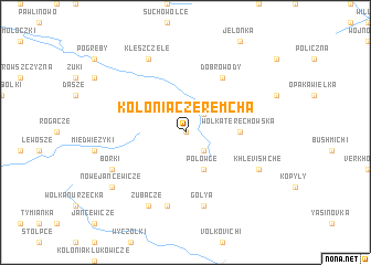 map of Kolonia Czeremcha