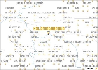 map of Kolonia Dąbrowa