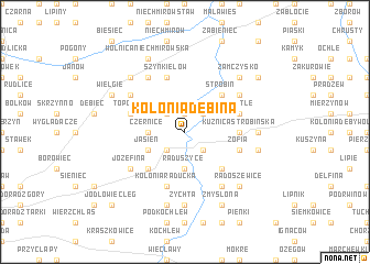 map of Kolonia Dębina