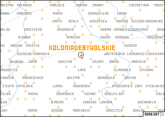 map of Kolonia Dęby Wolskie