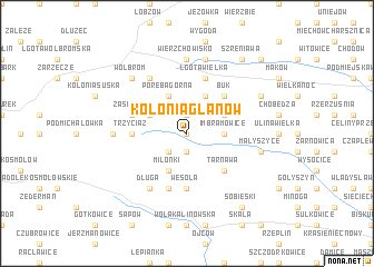 map of Kolonia Glanów