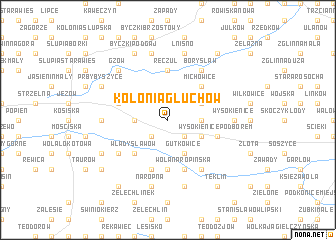 map of Kolonia Głuchów