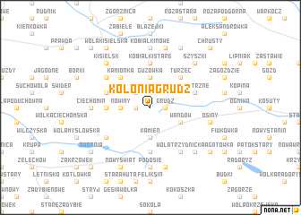 map of Kolonia Grudź